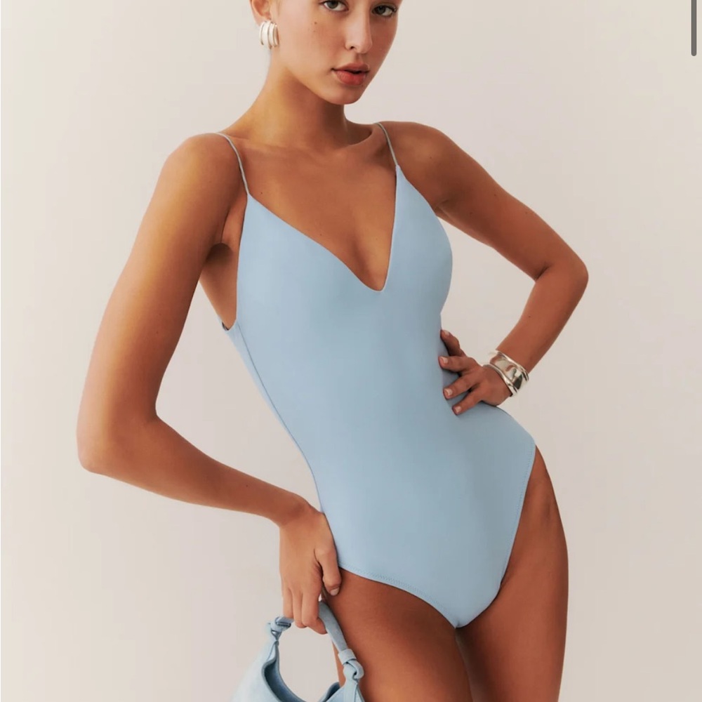 Reformation Light Blue Women Swim One Piece